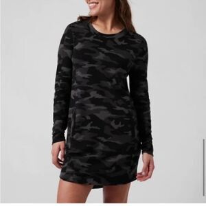Athleta Balance Camo Knit Lux Dress SP Petite